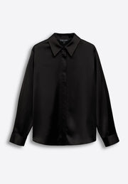 Long sleeve black shirt, sleek design, East Vibe